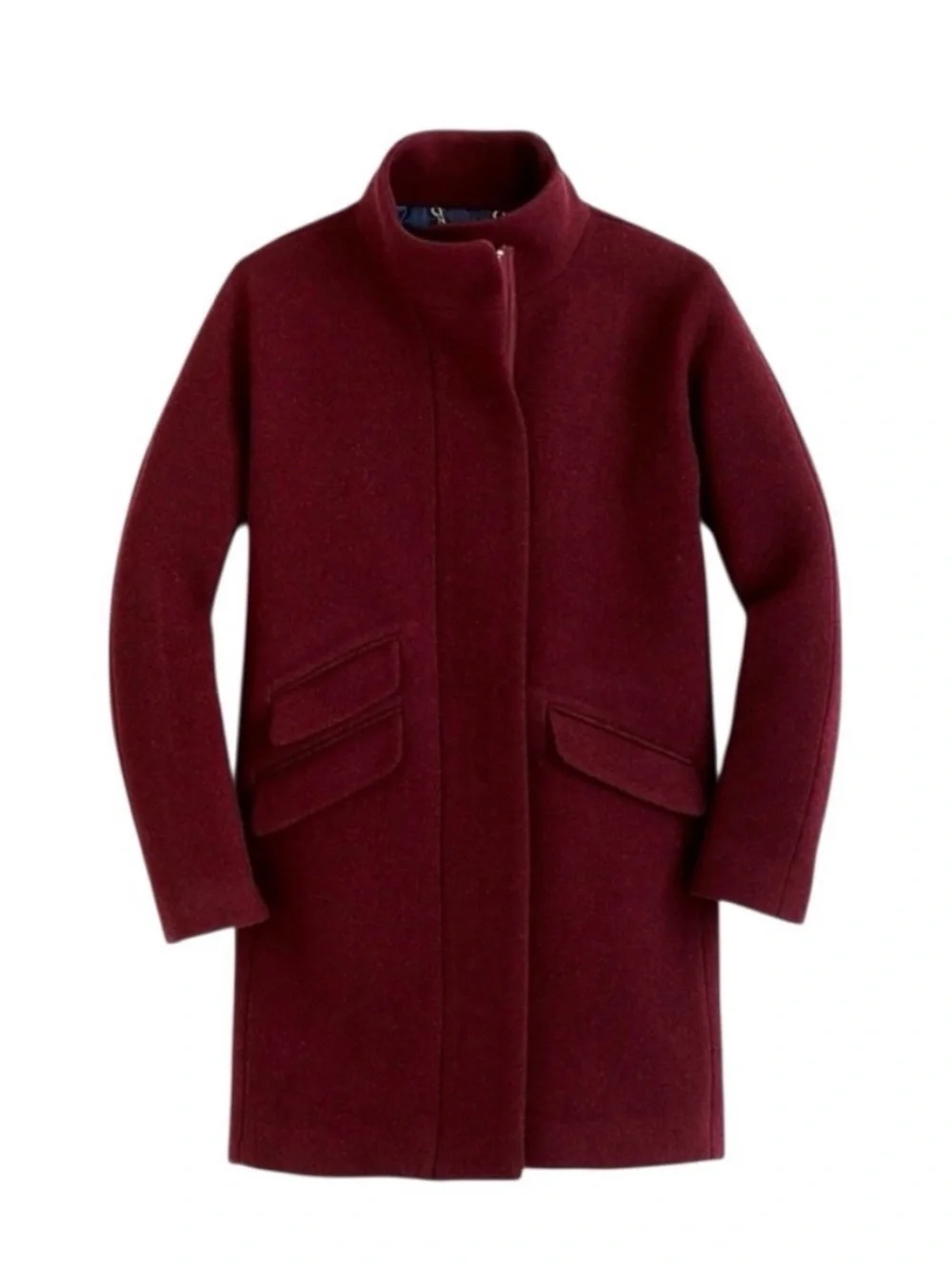 EUC J.Crew Cocoon Coat in Italian Stadium-Cloth Wool Blend Sz 8 J5536 - Picture 3 of 4